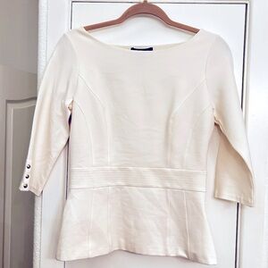 White House Black Market Cream Blouse